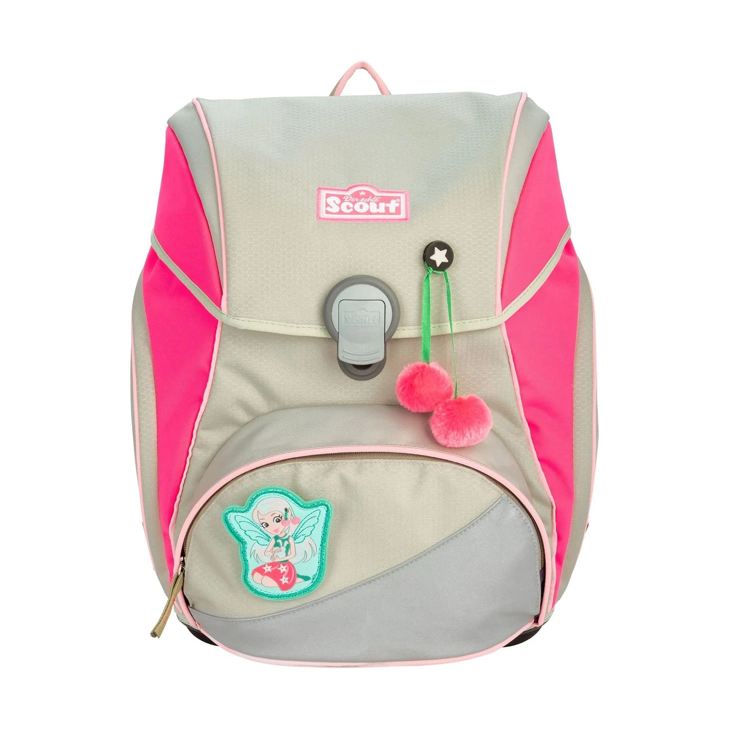 Scout Alpha DIN Pink Cherry Schulranzen 4-teiliges Set In Pink/grau 2 Scout Alpha DIN Pink Cherry Schulranzen 4-teiliges Set In Pink/grau – Bild 2