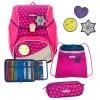 Scout Alpha Exklusiv DIN NEON - Schulranzen Set 4tlg. In Pink Glow