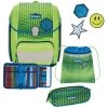Scout Genius Neon Safety DIN Schulranzen-Set 4-teilig In Green Gecko