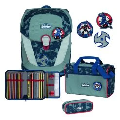 Scout Sunny II Schulranzen-Set 4tlg. In Blue Ninja