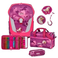 Scout Sunny II - Schulranzen Set 4tlg. In Pink Horse