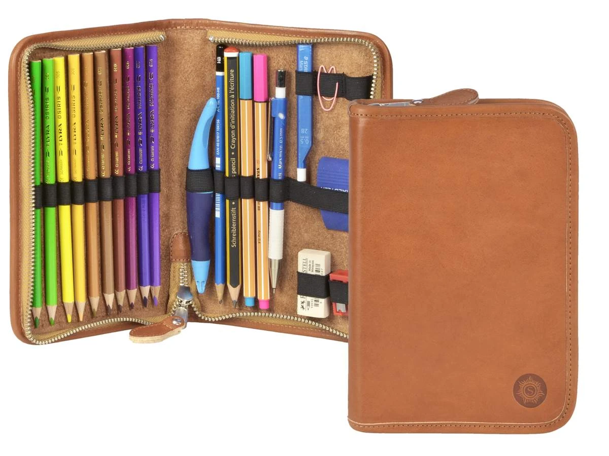 Sonnenleder Schüleretui Lasse 1-teilig In Naturbraun 2 Sonnenleder Schüleretui Lasse 1-teilig In Naturbraun – Bild 2