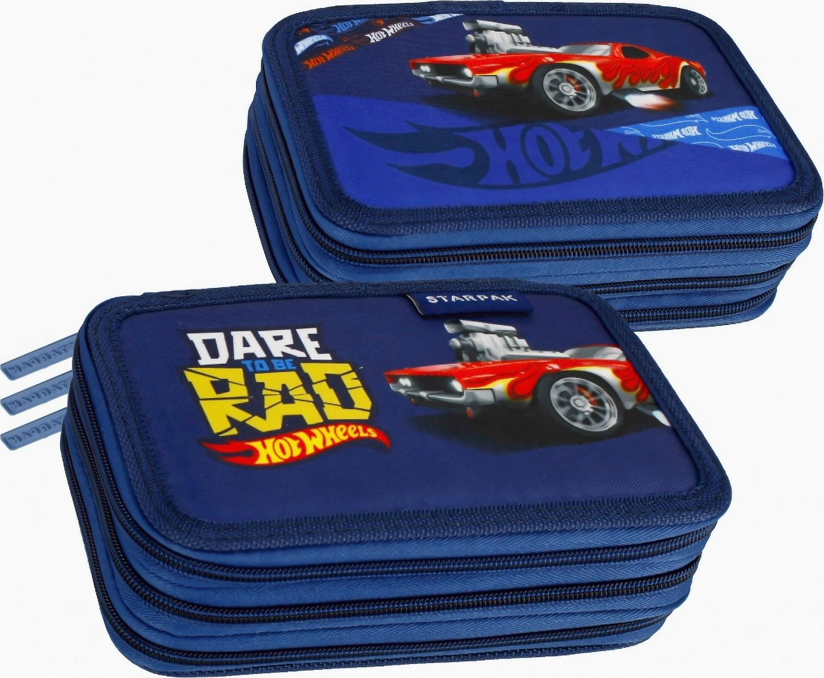 Starpak Triple-Federmäppchen Hot Wheels Befüllt, 35-tlg. 1 Starpak Triple-Federmäppchen Hot Wheels Befüllt, 35-tlg.