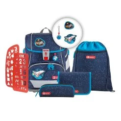 Step By Step 6tlg. Ranzen-Set 2IN1 PLUS In Sky Rocket Rico