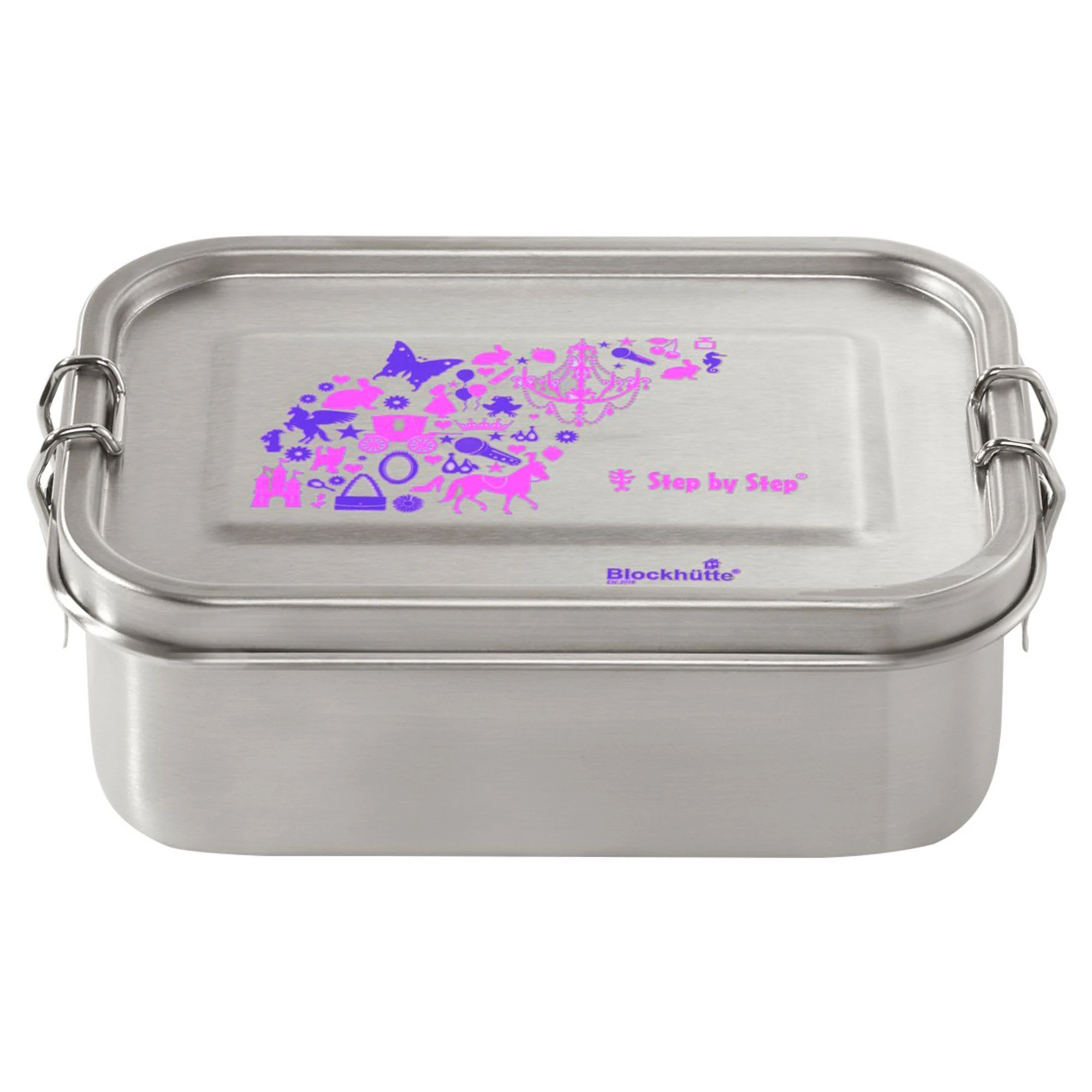 Step By Step Edelstahl Lunchbox 18 Cm In Purple & Rose 1 Step By Step Edelstahl Lunchbox 18 Cm In Purple & Rose