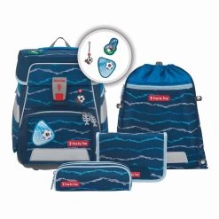 Step By Step Grundschulranzen Soccer Lars 5-teiliges Set In Blau