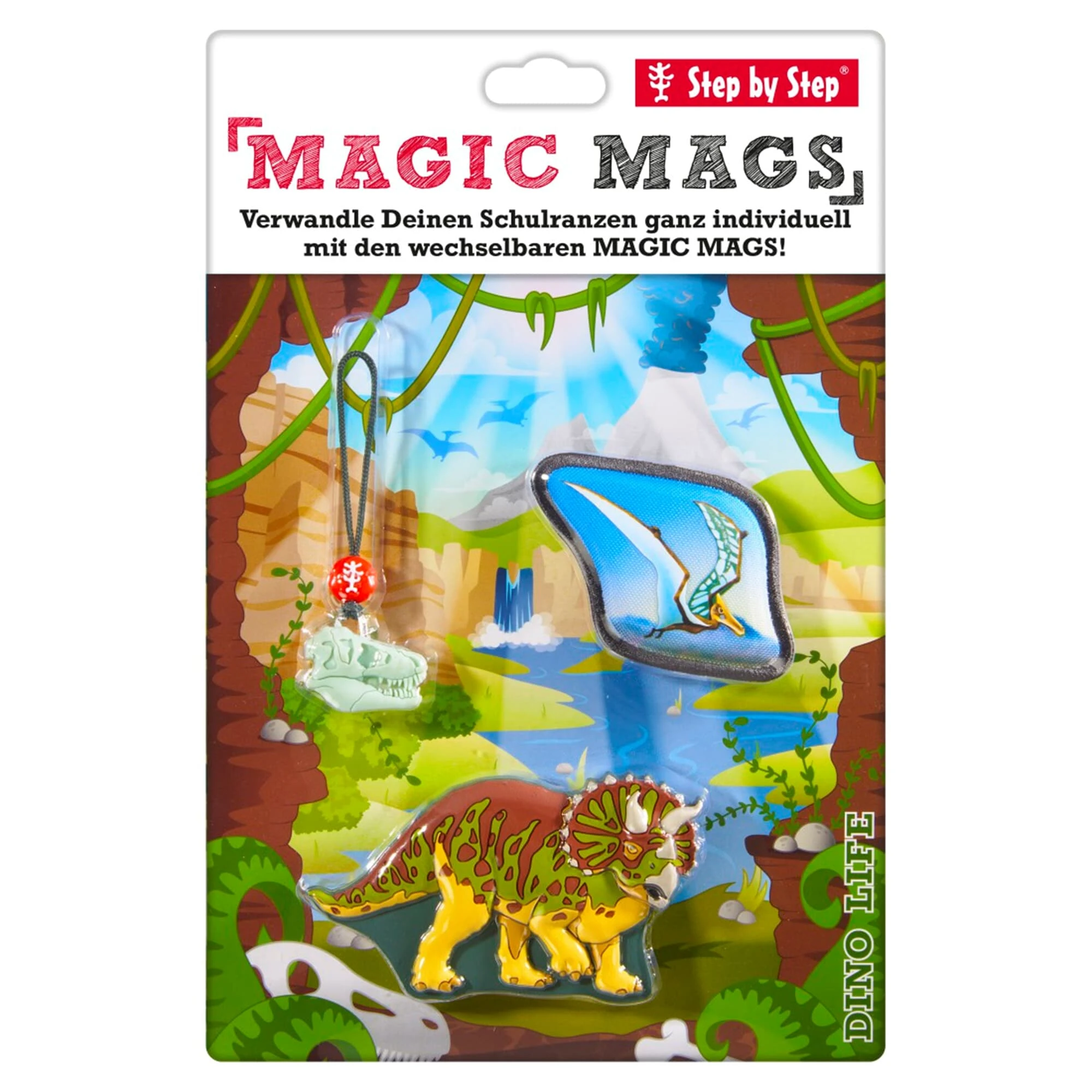 Step By Step Ranzen-Zubehör-Set MAGIC MAGS In Dino Tres 1 Step By Step Ranzen-Zubehör-Set MAGIC MAGS In Dino Tres