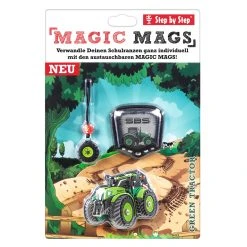 Step By Step Ranzen-Zubehör-Set MAGIC MAGS In Green Tractor Fred