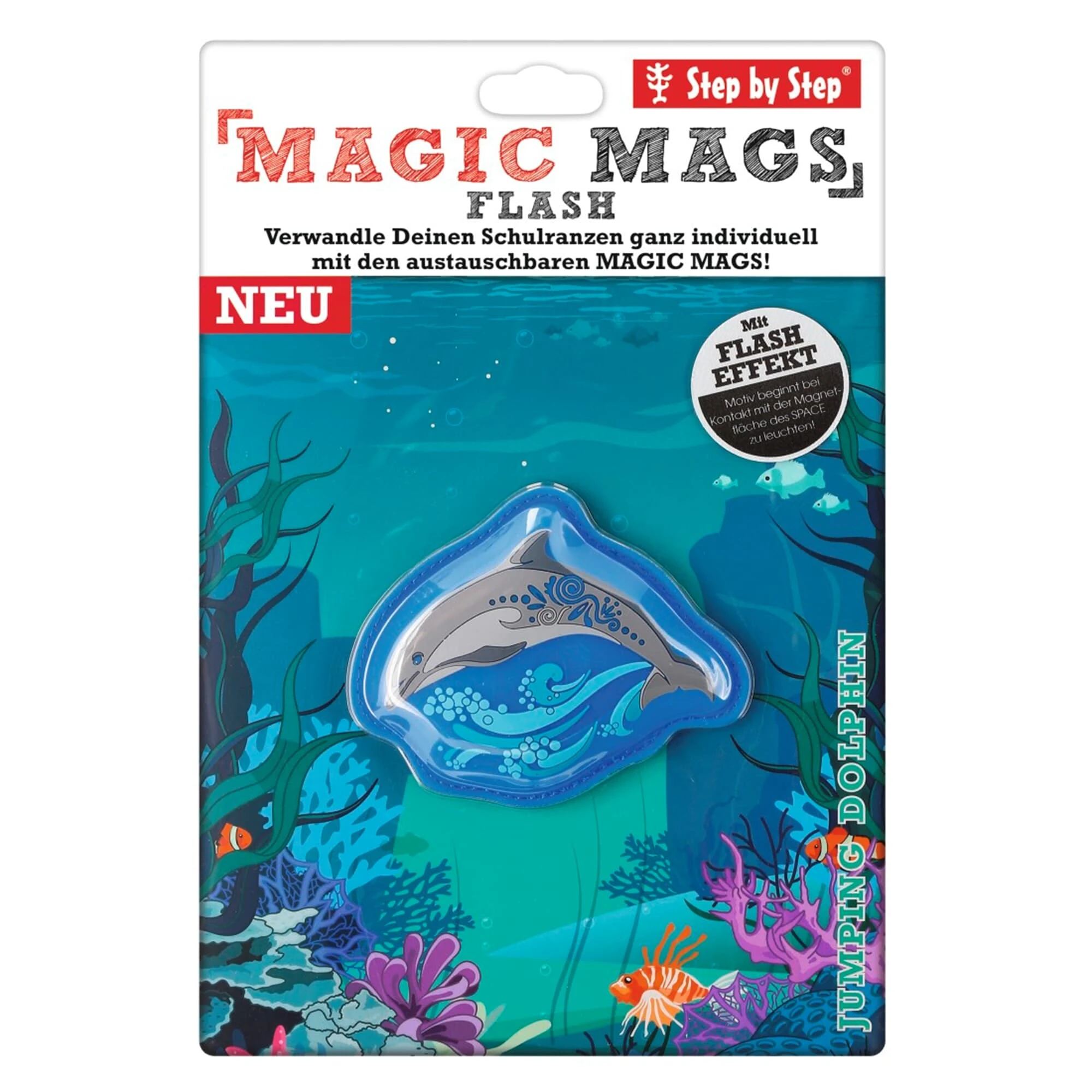 Step By Step Ranzen-Zubehör-Set MAGIC MAGS In Jumping Dolphin Fips 1 Step By Step Ranzen-Zubehör-Set MAGIC MAGS In Jumping Dolphin Fips