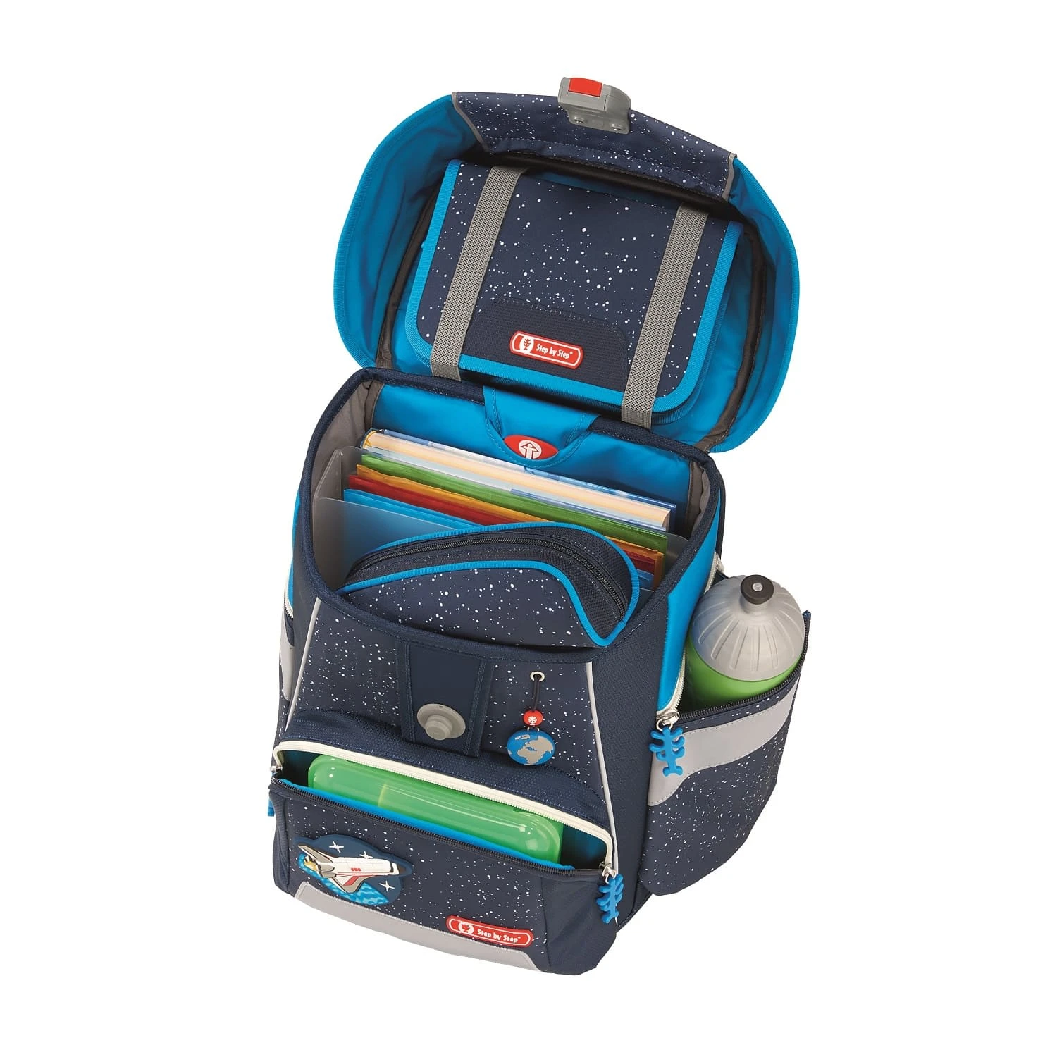 Step By Step Schulranzen SPACE Sky Rocket 5-teiliges Set In Blau 5 Step By Step Schulranzen SPACE Sky Rocket 5-teiliges Set In Blau – Bild 5