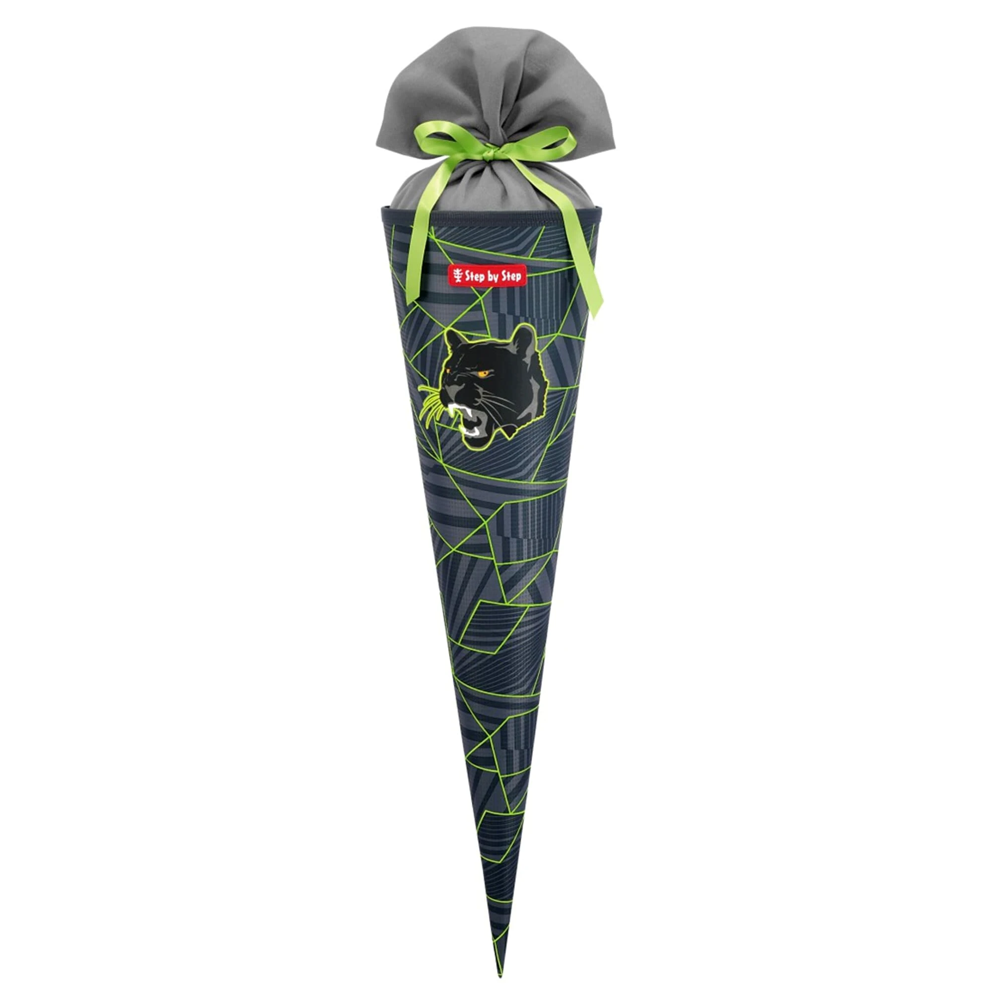Step By Step Schultüte, Mit Eingenähtem Bändchen In Dark Cat Chiko 2 Step By Step Schultüte, Mit Eingenähtem Bändchen In Dark Cat Chiko – Bild 2