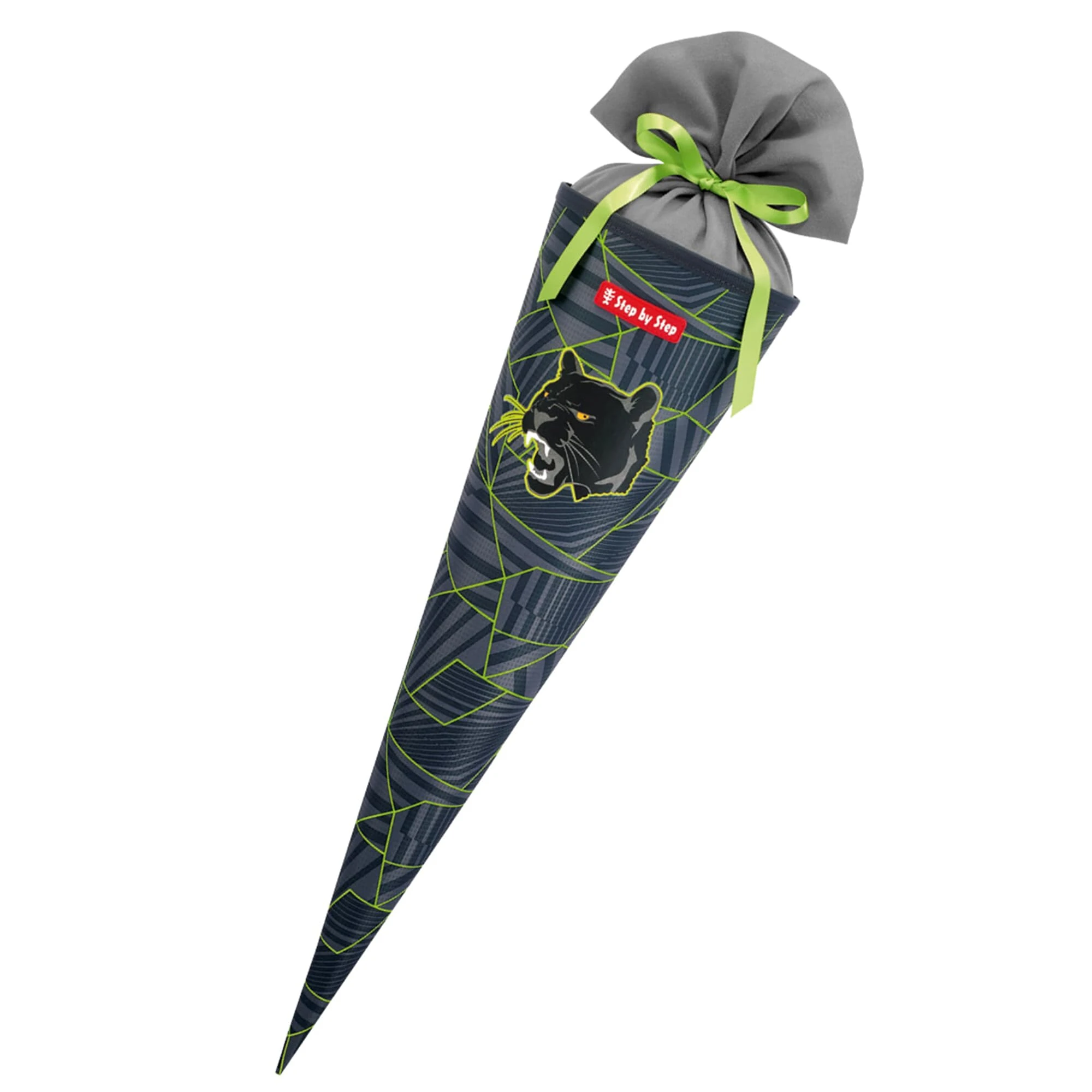 Step By Step Schultüte, Mit Eingenähtem Bändchen In Dark Cat Chiko 1 Step By Step Schultüte, Mit Eingenähtem Bändchen In Dark Cat Chiko