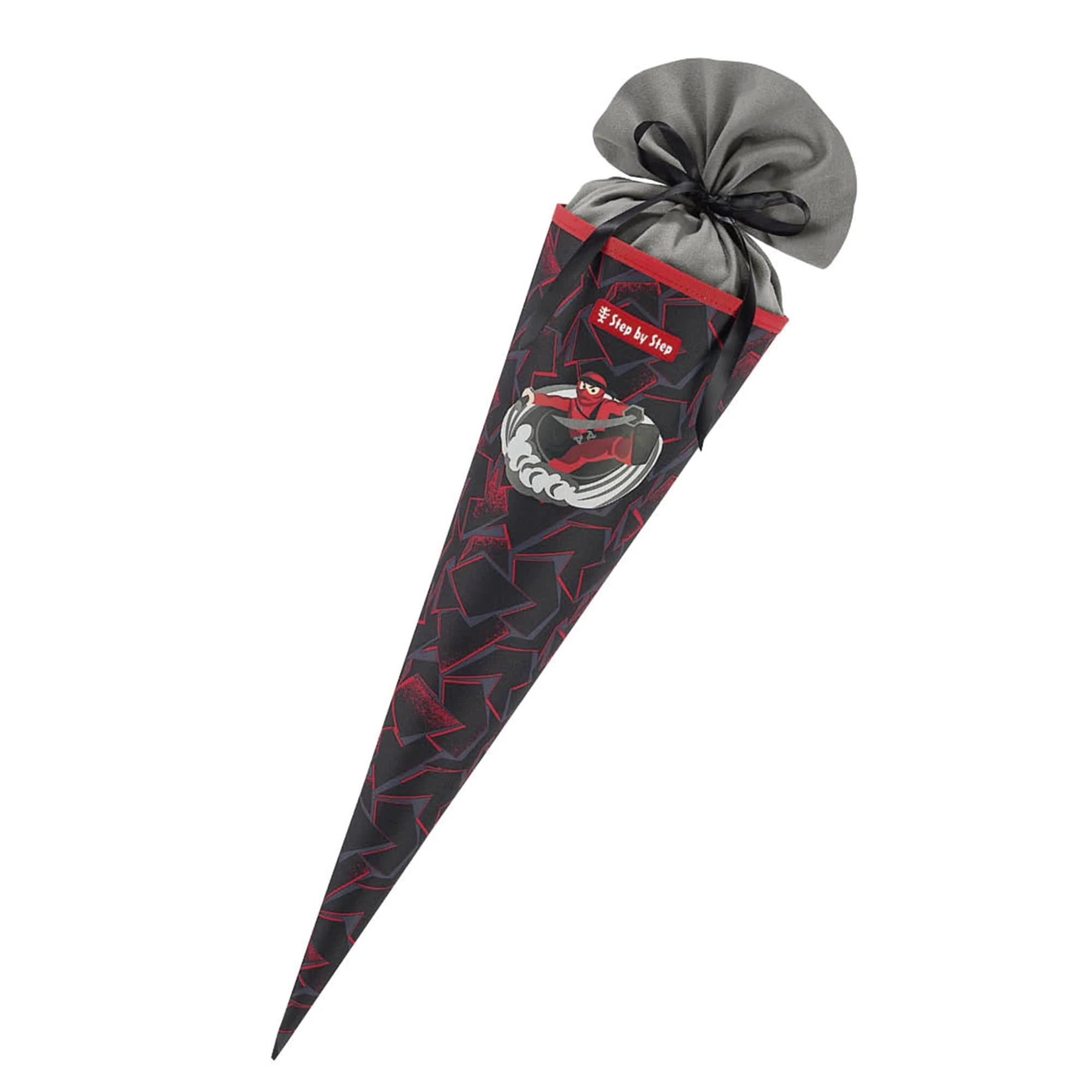 Step By Step Schultüte, Mit Eingenähtem Bändchen In Ninja Yuma 1 Step By Step Schultüte, Mit Eingenähtem Bändchen In Ninja Yuma