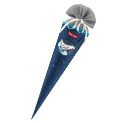 Step By Step Schultüte, Mit Eingenähtem Bändchen In Sky Rocket Rico
