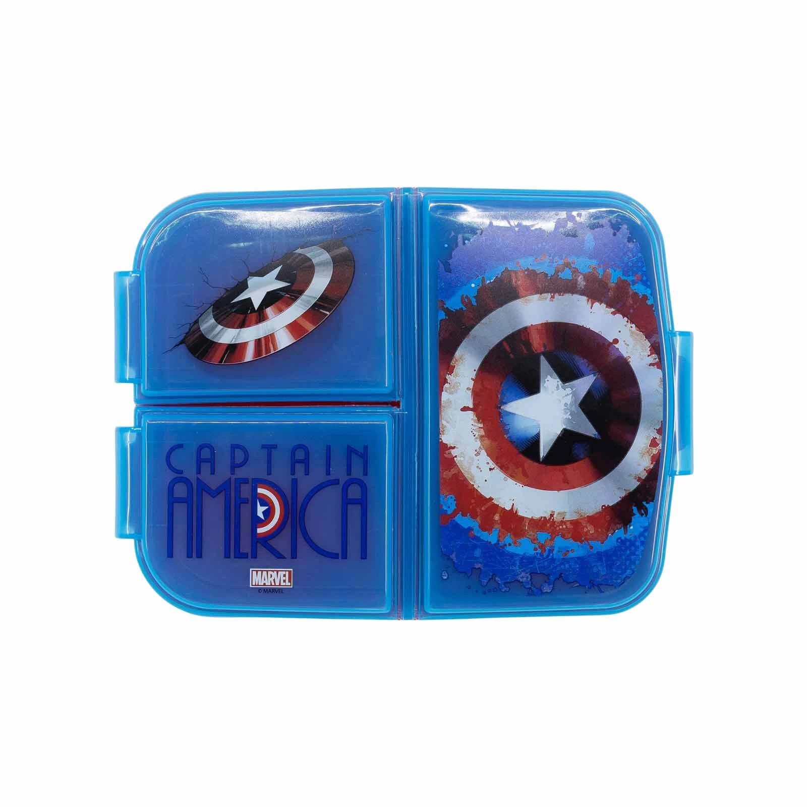Stor 2er Set Brotdose & Trinkflasche Captain America In Blau-rot 4 Stor 2er Set Brotdose & Trinkflasche Captain America In Blau-rot – Bild 4