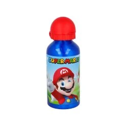 Stor Aluminium Kindertrinkflasche Super Mario 400 Ml In Bunt