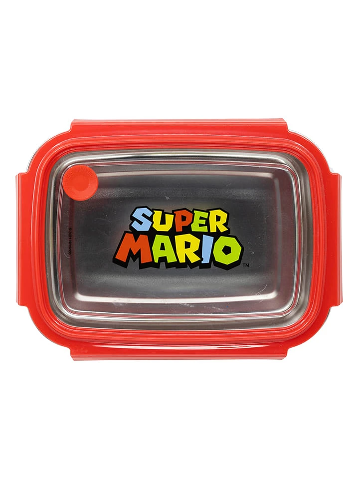 Edelstahl-Brotdose "Super Mario" In Rot - (L)19,5 X (B)14,2 X (H)7,2 Cm 2 Edelstahl-Brotdose "Super Mario" In Rot - (L)19,5 X (B)14,2 X (H)7,2 Cm – Bild 2