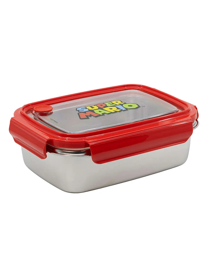 Edelstahl-Brotdose "Super Mario" In Rot - (L)19,5 X (B)14,2 X (H)7,2 Cm 3 Edelstahl-Brotdose "Super Mario" In Rot - (L)19,5 X (B)14,2 X (H)7,2 Cm – Bild 3