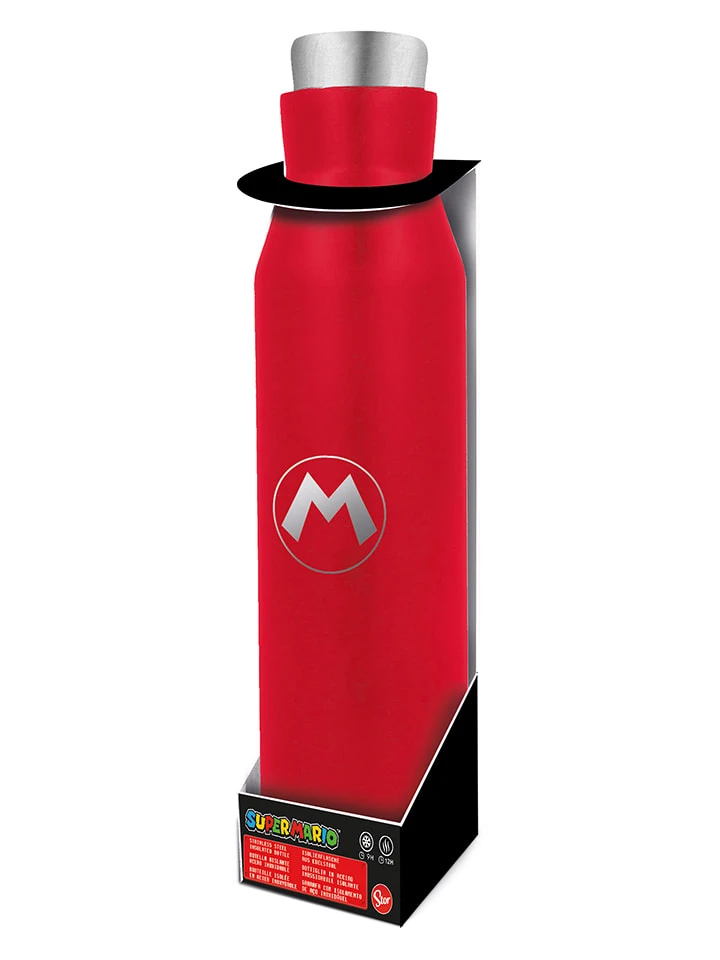 Edelstahl-Trinkflasche "Super Mario" In Rot - 580 Ml 3 Edelstahl-Trinkflasche "Super Mario" In Rot - 580 Ml – Bild 3