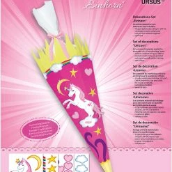 Ursus Deko-Set Schultüte Easy Line Einhorn