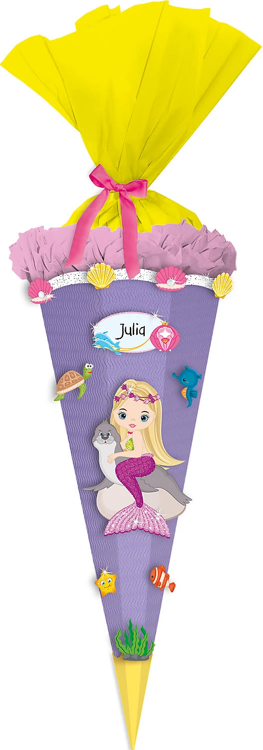 Ursus Schultüten-Bastelset Easy Line Meerjungfrau 1 Ursus Schultüten-Bastelset Easy Line Meerjungfrau