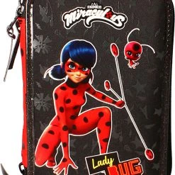 Vadobag Doppel-Federmäppchen Miraculous Super Heroez, Befüllt, 9-tlg.