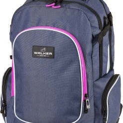 WALKER Schulrucksack WIZZARD CAMPUS EVO Blue Ivy Pink (2023)