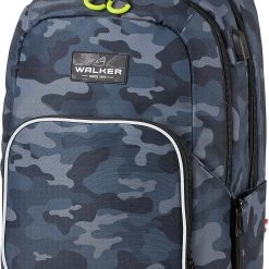 WALKER Schulrucksack WIZZARD COLLEGE Grey Blue Camouflage (2023)