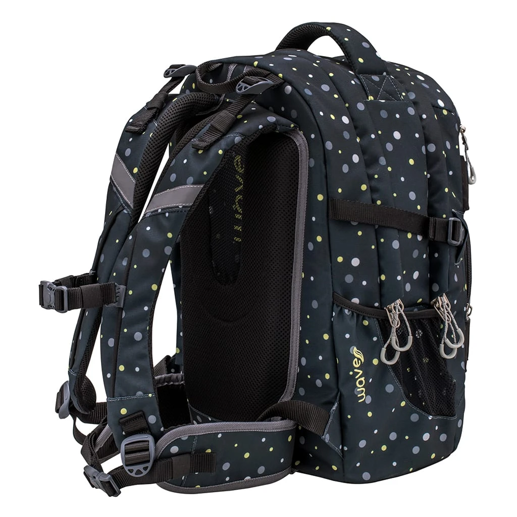 Wave 2tlg-Set: Rucksack Infinity Set 1 Black And Yellow Dots In Schwarz 7 Wave 2tlg-Set: Rucksack Infinity Set 1 Black And Yellow Dots In Schwarz – Bild 7