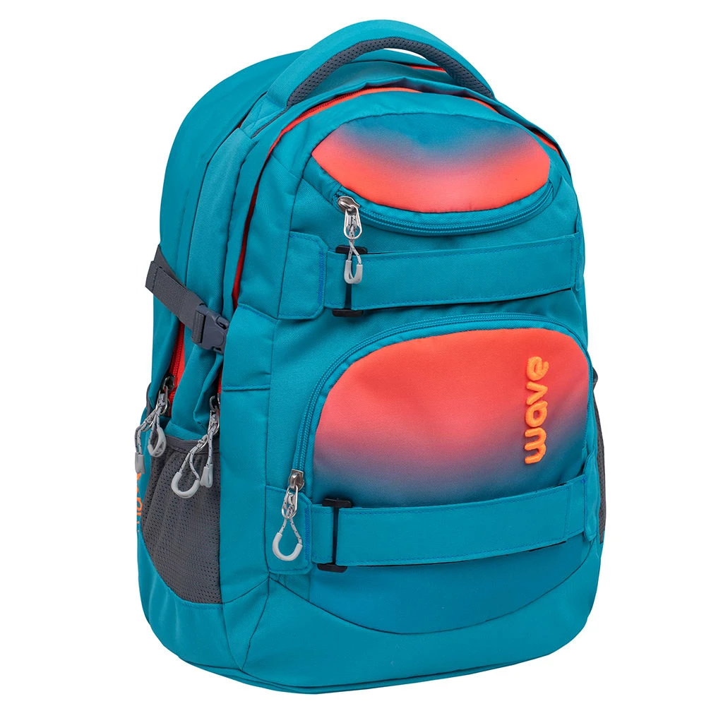 Wave 2tlg-Set: Rucksack Infinity Set 1 Ombre Neon Orange And Bluebird In Türkis 2 Wave 2tlg-Set: Rucksack Infinity Set 1 Ombre Neon Orange And Bluebird In Türkis – Bild 2