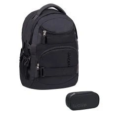 Wave 2tlg-Set: Rucksack Infinity Set 1 Posh Black In Schwarz – H43xL31xT22 Cm