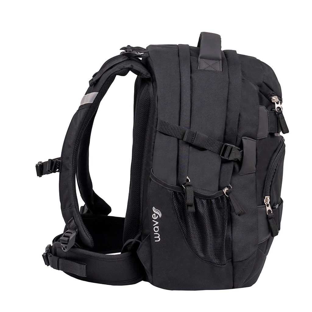 Wave 2tlg-Set: Rucksack Infinity Set 1 Posh Black In Schwarz – H43xL31xT22 Cm 4 Wave 2tlg-Set: Rucksack Infinity Set 1 Posh Black In Schwarz – H43xL31xT22 Cm – Bild 4