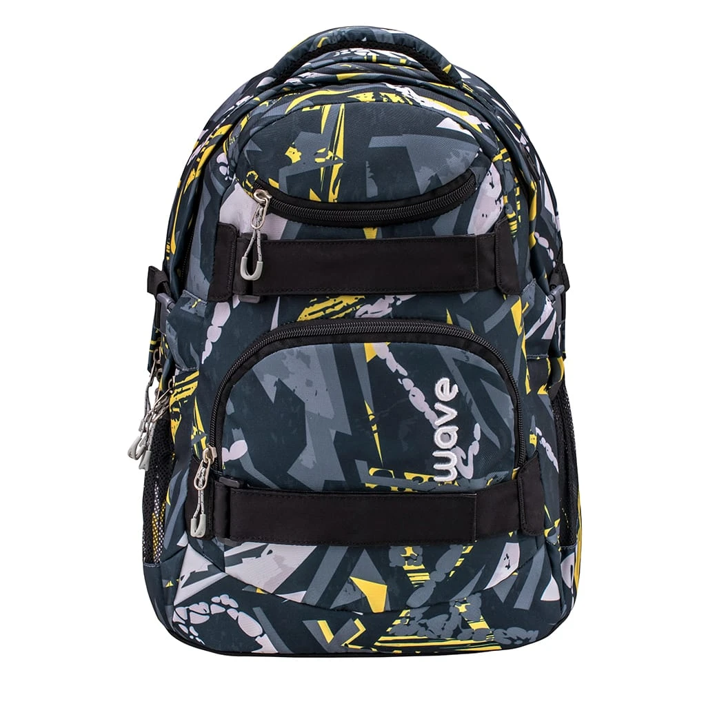 Wave 2tlg-Set: Rucksack Infinity Set 1 Yellow Graffiti In Schwarz – H43xL31xT22 Cm 3 Wave 2tlg-Set: Rucksack Infinity Set 1 Yellow Graffiti In Schwarz – H43xL31xT22 Cm – Bild 3