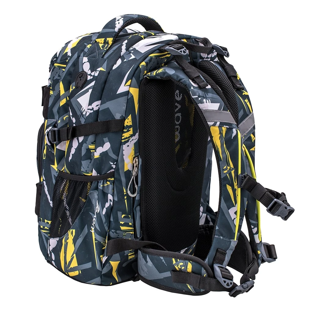 Wave 2tlg-Set: Rucksack Infinity Set 1 Yellow Graffiti In Schwarz – H43xL31xT22 Cm 8 Wave 2tlg-Set: Rucksack Infinity Set 1 Yellow Graffiti In Schwarz – H43xL31xT22 Cm – Bild 8