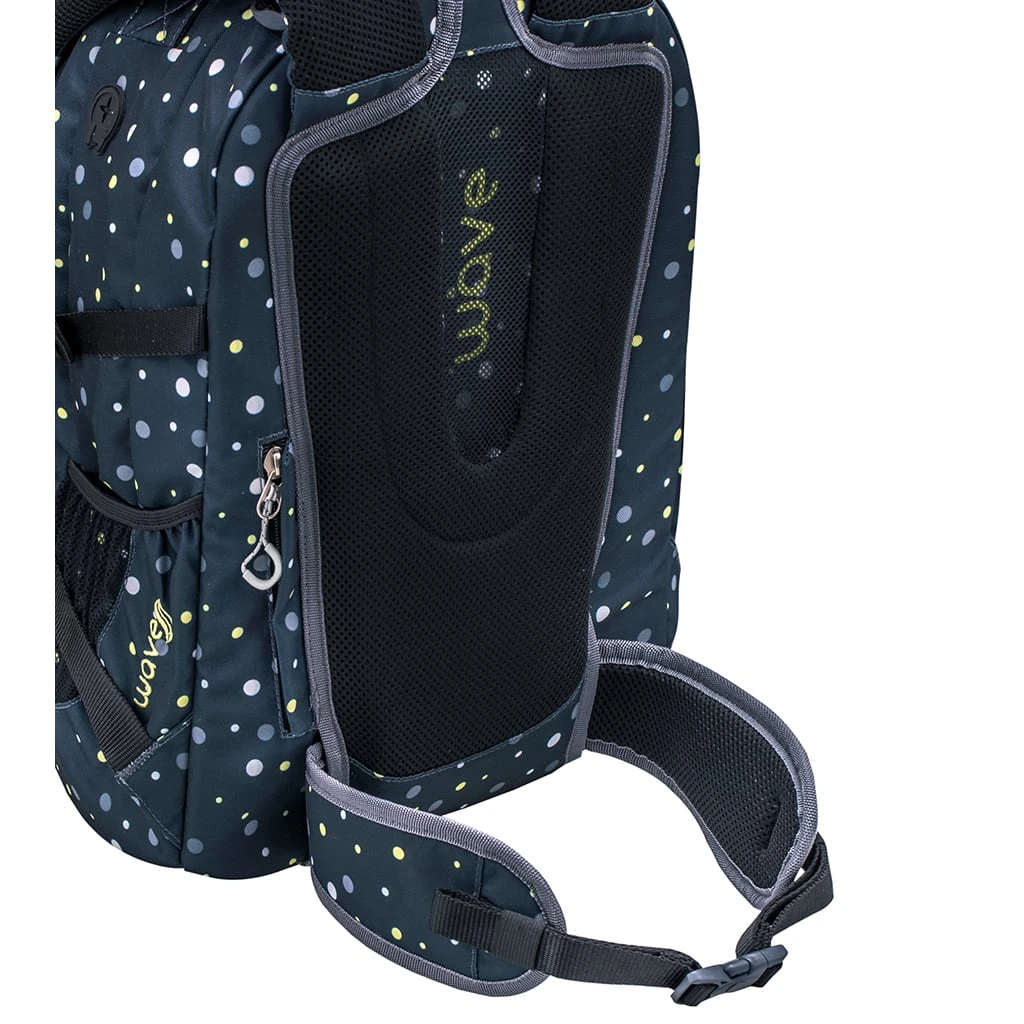 Wave 3tlg-Set: Rucksack Infinity Set 2 Black And Yellow Dots In Schwarz 9 Wave 3tlg-Set: Rucksack Infinity Set 2 Black And Yellow Dots In Schwarz – Bild 9