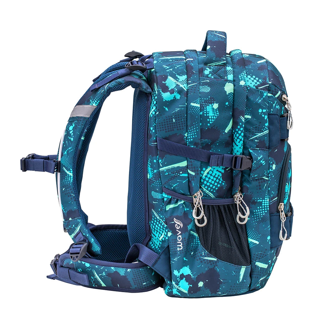 Wave 3tlg-Set: Rucksack Infinity Set 2 Fantasy In Grün – H43xL31xT22 Cm 4 Wave 3tlg-Set: Rucksack Infinity Set 2 Fantasy In Grün – H43xL31xT22 Cm – Bild 4