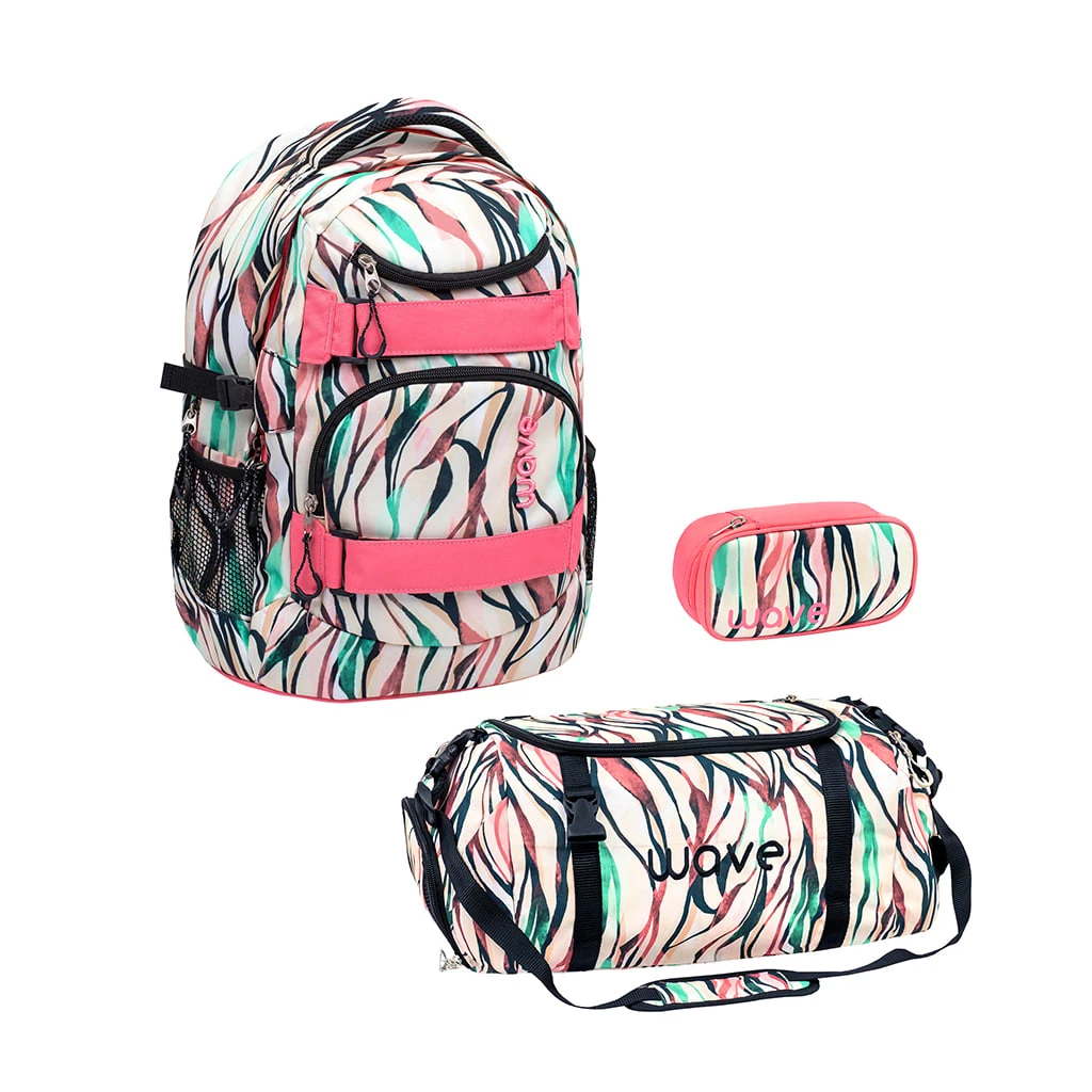 Wave 3tlg-Set: Rucksack Infinity Set 2 Feathers In Rosa – H43xL31xT22 Cm 1 Wave 3tlg-Set: Rucksack Infinity Set 2 Feathers In Rosa – H43xL31xT22 Cm