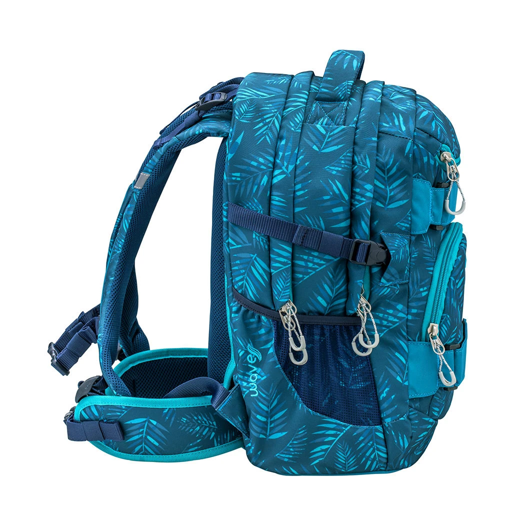 Wave 3tlg-Set: Rucksack Infinity Set 2 Jungle Vibe In Blau – H43xL31xT22 Cm 4 Wave 3tlg-Set: Rucksack Infinity Set 2 Jungle Vibe In Blau – H43xL31xT22 Cm – Bild 4