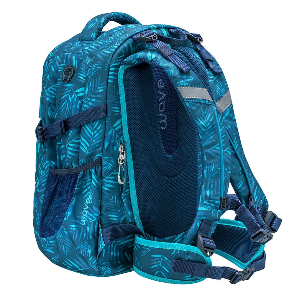 Wave 3tlg-Set: Rucksack Infinity Set 2 Jungle Vibe In Blau – H43xL31xT22 Cm 8 Wave 3tlg-Set: Rucksack Infinity Set 2 Jungle Vibe In Blau – H43xL31xT22 Cm – Bild 8