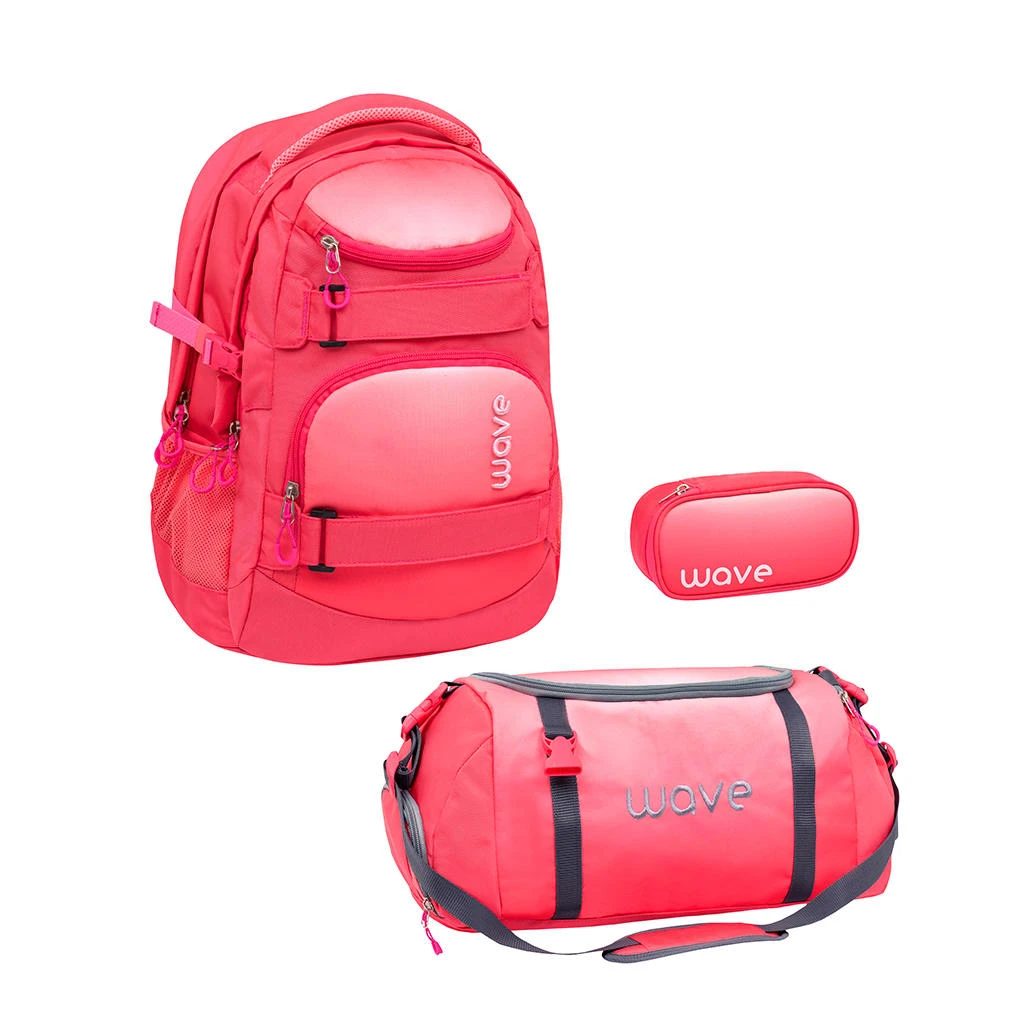 Wave 3tlg-Set: Rucksack Infinity Set 2 Ombre Coral Paradise In Pink –H43xL31xT22cm 1 Wave 3tlg-Set: Rucksack Infinity Set 2 Ombre Coral Paradise In Pink –H43xL31xT22cm
