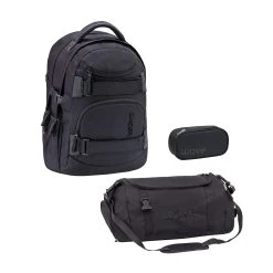 Wave 3tlg-Set: Rucksack Infinity Set 2 Posh Black In Schwarz – H43xL31xT22 Cm
