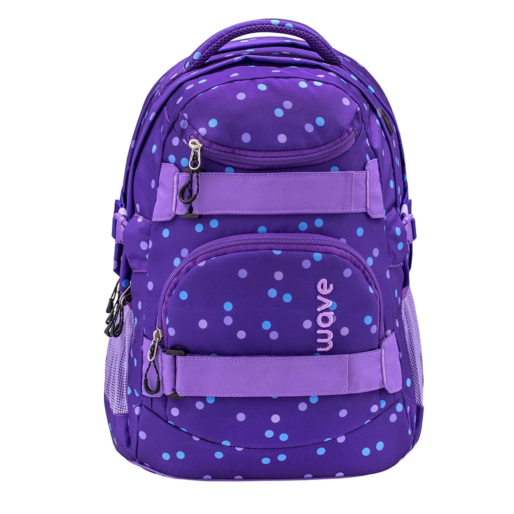 Wave 3tlg-Set: Rucksack Infinity Set 2 Purple Dots In Lila – H43xL31xT22 Cm 3 Wave 3tlg-Set: Rucksack Infinity Set 2 Purple Dots In Lila – H43xL31xT22 Cm – Bild 3