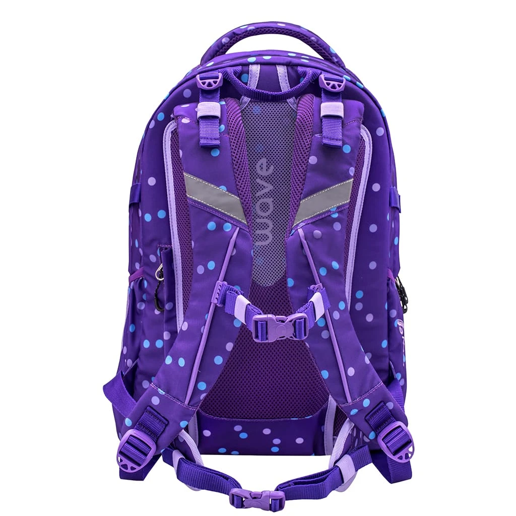 Wave 3tlg-Set: Rucksack Infinity Set 2 Purple Dots In Lila – H43xL31xT22 Cm 5 Wave 3tlg-Set: Rucksack Infinity Set 2 Purple Dots In Lila – H43xL31xT22 Cm – Bild 5