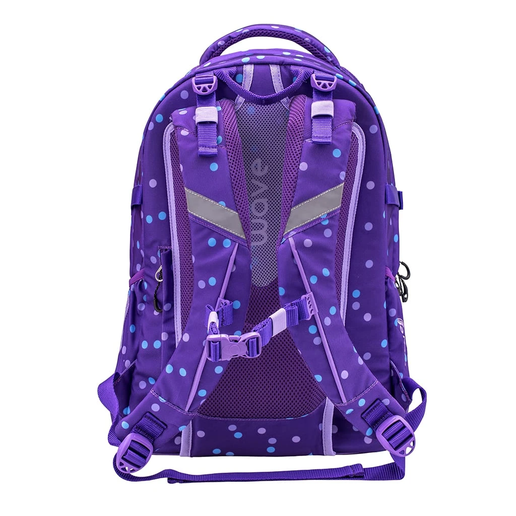 Wave 3tlg-Set: Rucksack Infinity Set 2 Purple Dots In Lila – H43xL31xT22 Cm 6 Wave 3tlg-Set: Rucksack Infinity Set 2 Purple Dots In Lila – H43xL31xT22 Cm – Bild 6