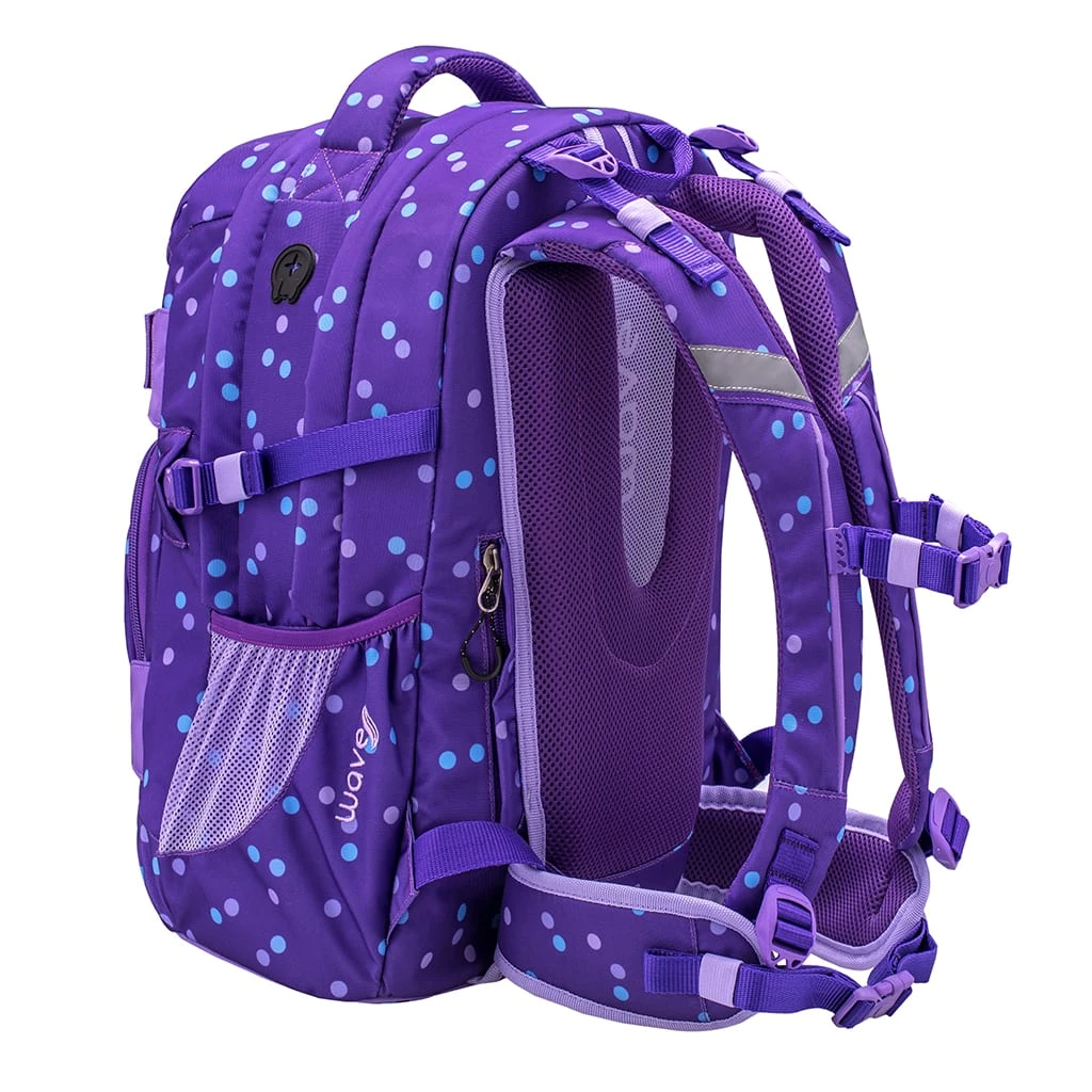 Wave 3tlg-Set: Rucksack Infinity Set 2 Purple Dots In Lila – H43xL31xT22 Cm 8 Wave 3tlg-Set: Rucksack Infinity Set 2 Purple Dots In Lila – H43xL31xT22 Cm – Bild 8