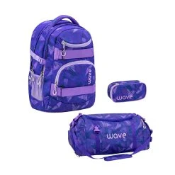 Wave 3tlg-Set: Rucksack Infinity Set 2 Purple Sunset In Lila – H43xL31xT22 Cm