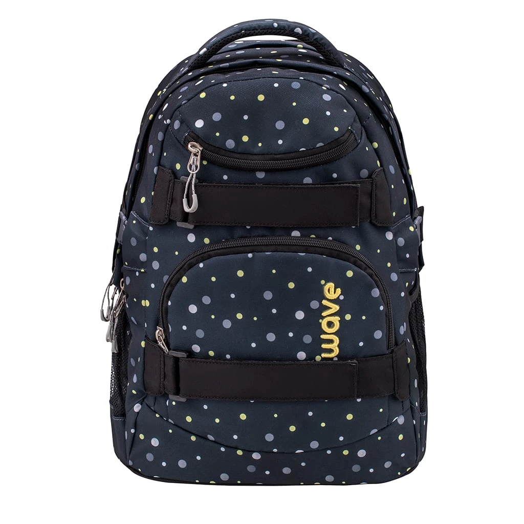 Wave Rucksack Infinity "Black And Yellow Dots" In Schwarz H 43 Cm B 31 Cm T 22 Cm 2 Wave Rucksack Infinity "Black And Yellow Dots" In Schwarz H 43 Cm B 31 Cm T 22 Cm – Bild 2