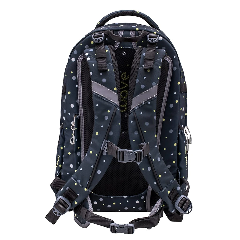 Wave Rucksack Infinity "Black And Yellow Dots" In Schwarz H 43 Cm B 31 Cm T 22 Cm 4 Wave Rucksack Infinity "Black And Yellow Dots" In Schwarz H 43 Cm B 31 Cm T 22 Cm – Bild 4