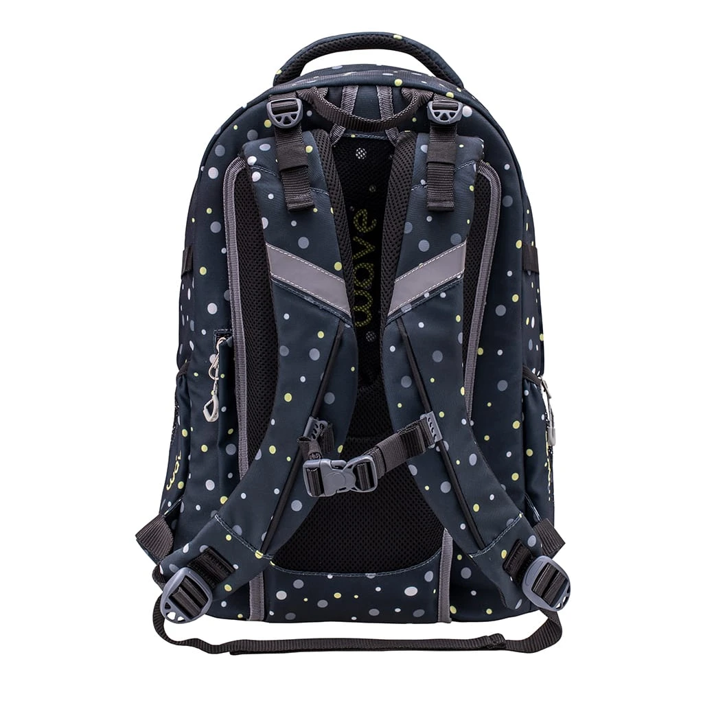 Wave Rucksack Infinity "Black And Yellow Dots" In Schwarz H 43 Cm B 31 Cm T 22 Cm 5 Wave Rucksack Infinity "Black And Yellow Dots" In Schwarz H 43 Cm B 31 Cm T 22 Cm – Bild 5