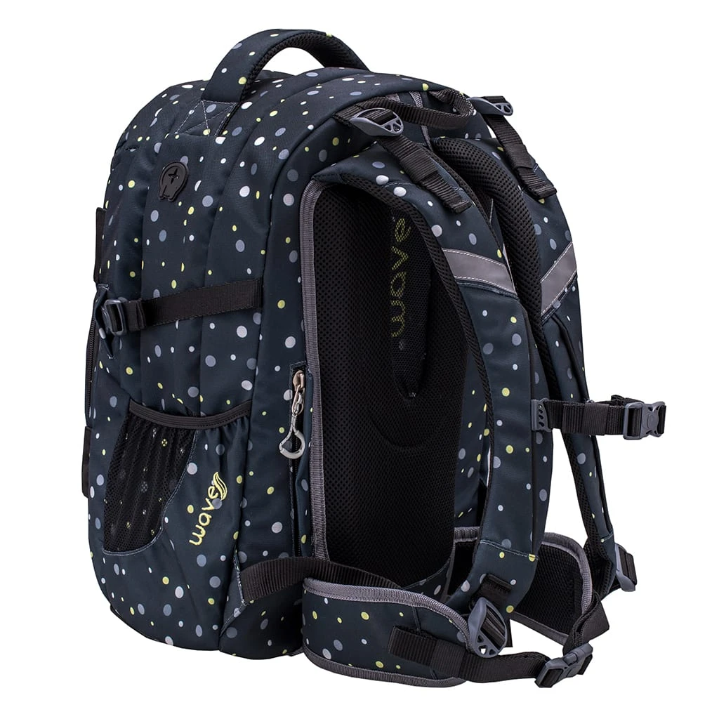 Wave Rucksack Infinity "Black And Yellow Dots" In Schwarz H 43 Cm B 31 Cm T 22 Cm 7 Wave Rucksack Infinity "Black And Yellow Dots" In Schwarz H 43 Cm B 31 Cm T 22 Cm – Bild 7